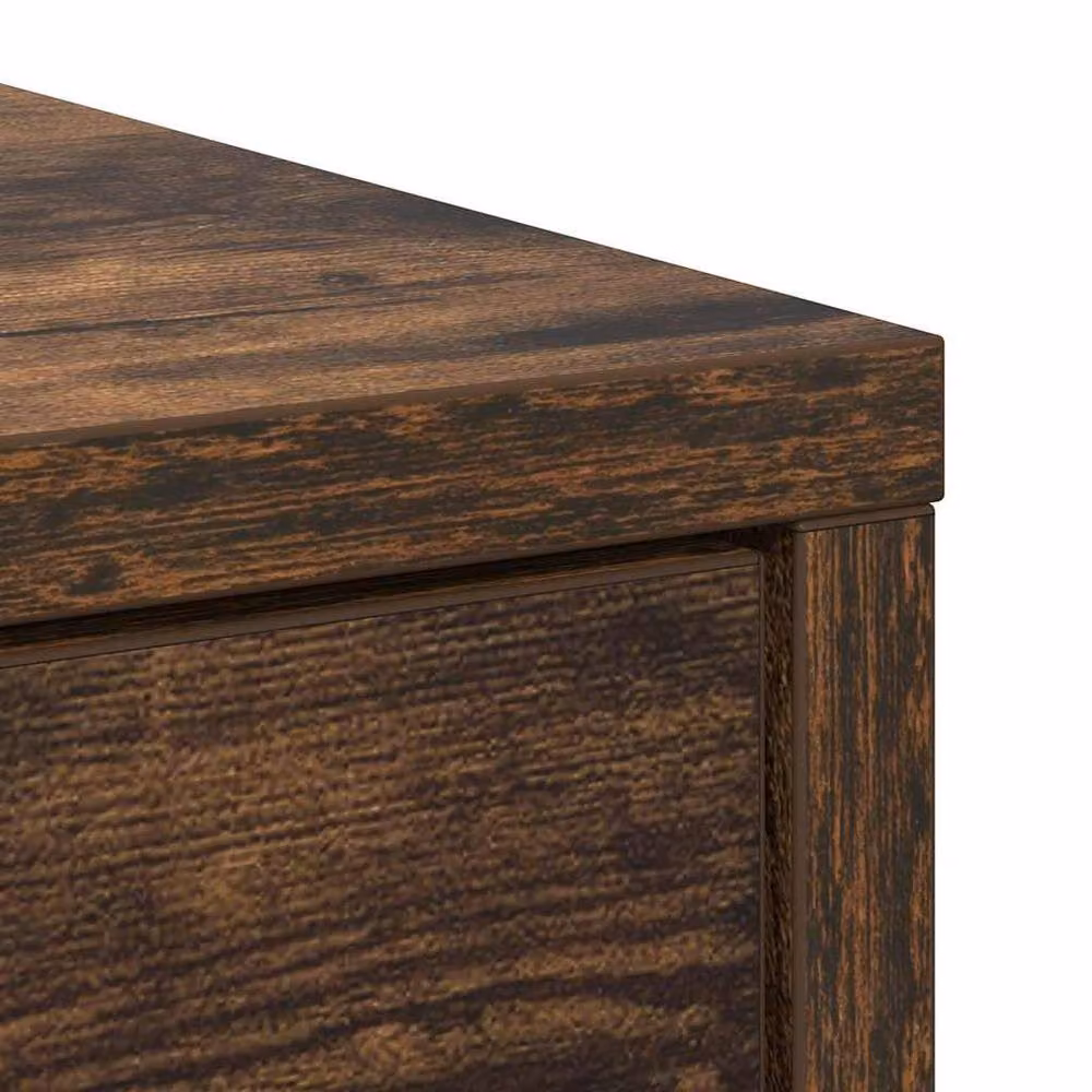 Berkfield Home Smoked Oak Sideboard with Drawer in Brown, W/D/H: 80 x 34 x 76 cm – 4