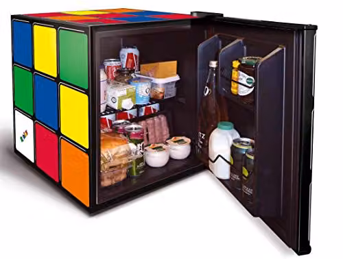 Husky HUS-HU231 Rubiks Cube Mini Fridge in Black and Multicolour – 2