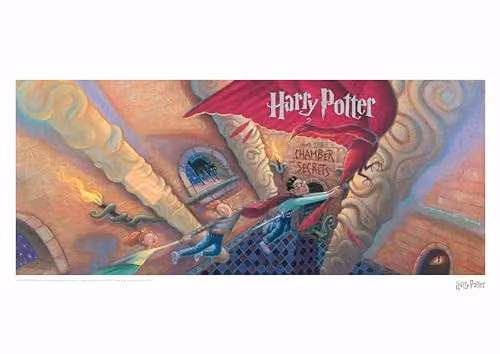 FaNaTtik Harry Potter and the Chamber of Secrets Book Cover Artwork Limited Edition A3 Paper Art Print in Gold and Multicolour, W: 30.0 cm, H: 47.0 cm – 1