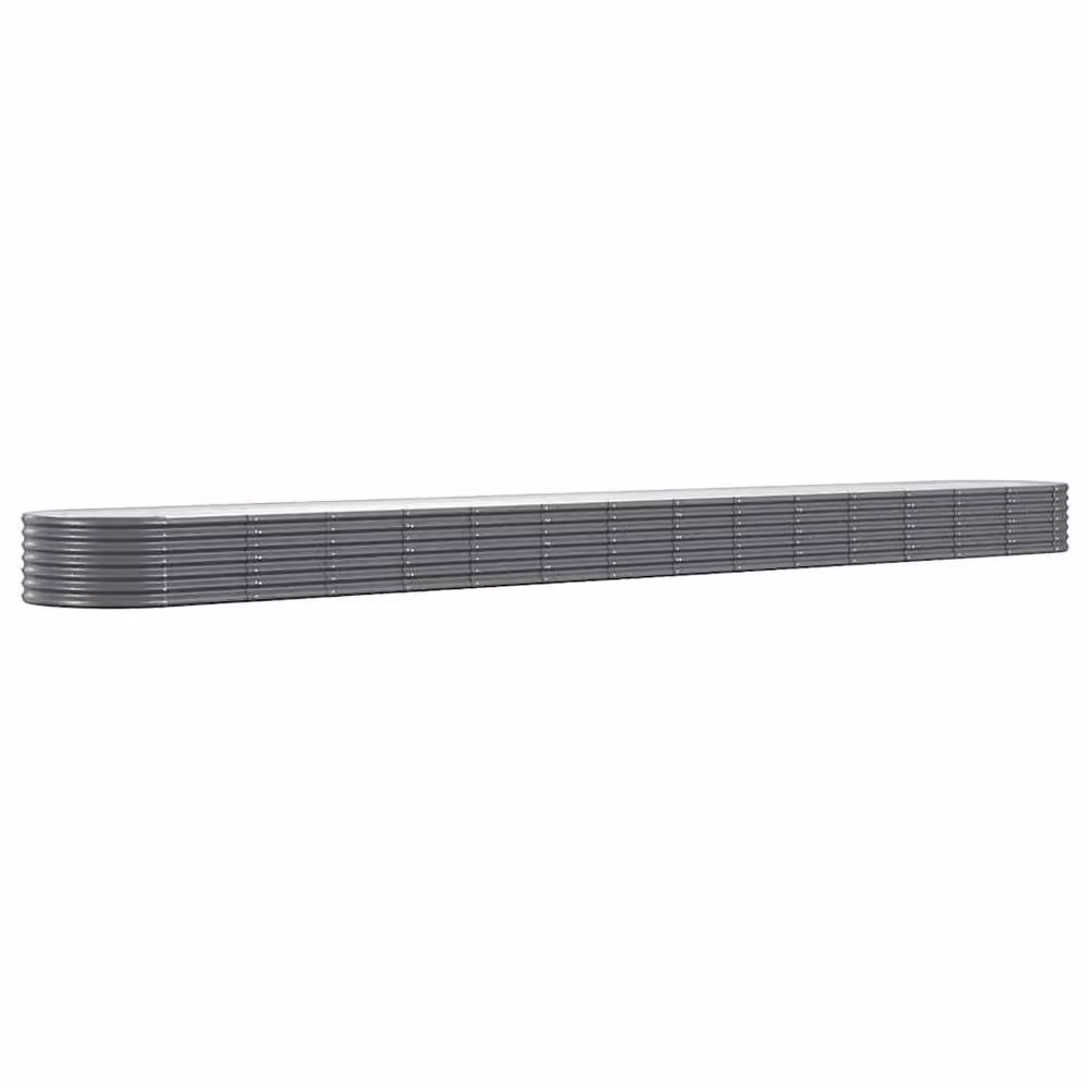 Berkfield Home Garden Anthracite Powder-coated Steel Raised Bed, W: 620 cm, D: 80 cm, H: 36 cm – 2