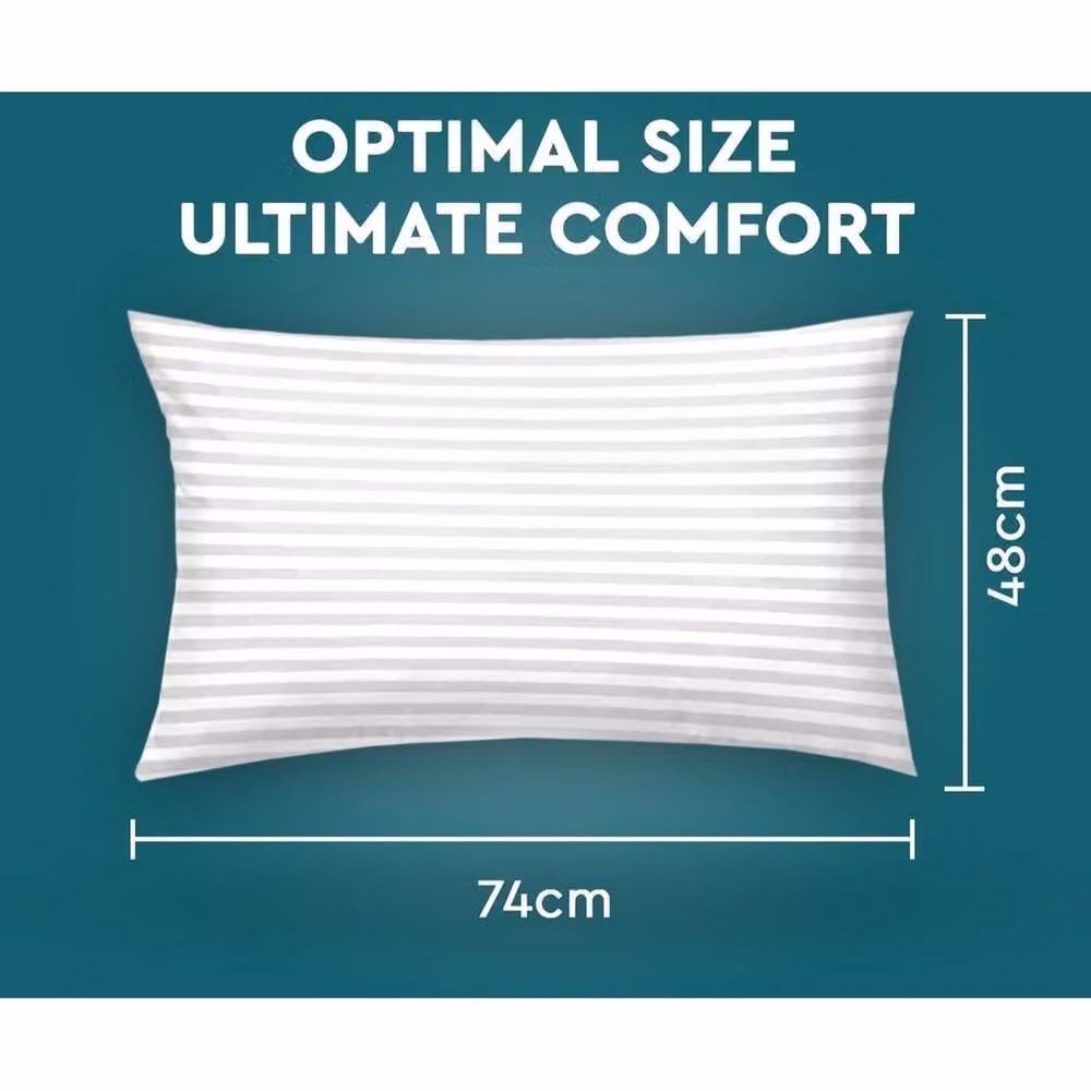 VOGREX Pack of 2 White Hollow Fibre Side Sleeper Hotel Quality Microfibre Bed Pillows – 2