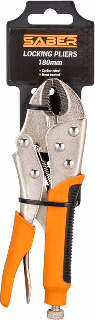 Saber Steel Locking Pliers, Orange