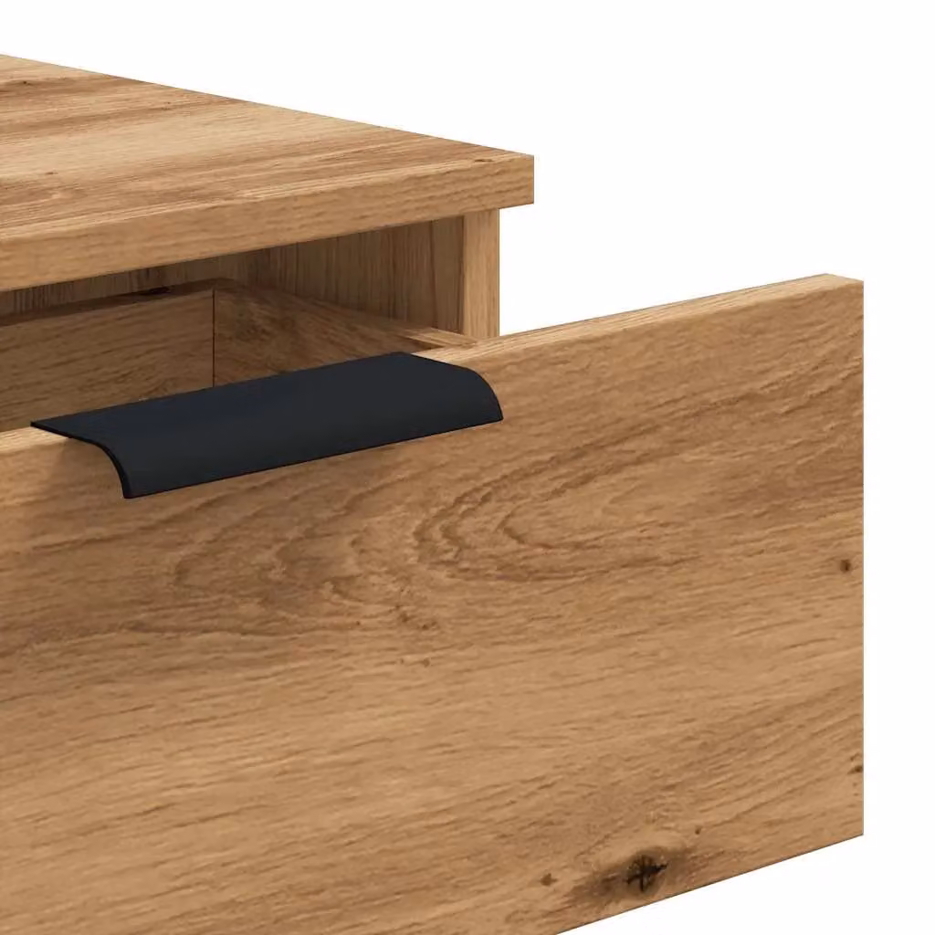 Berkfield Home Artisan Oak Console Table in Brown, W/D/H: 90 x 36 x 75 cm – 5