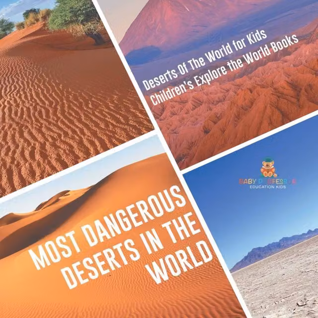 Baby Professor Most Dangerous Deserts In The World Childrens Book in White