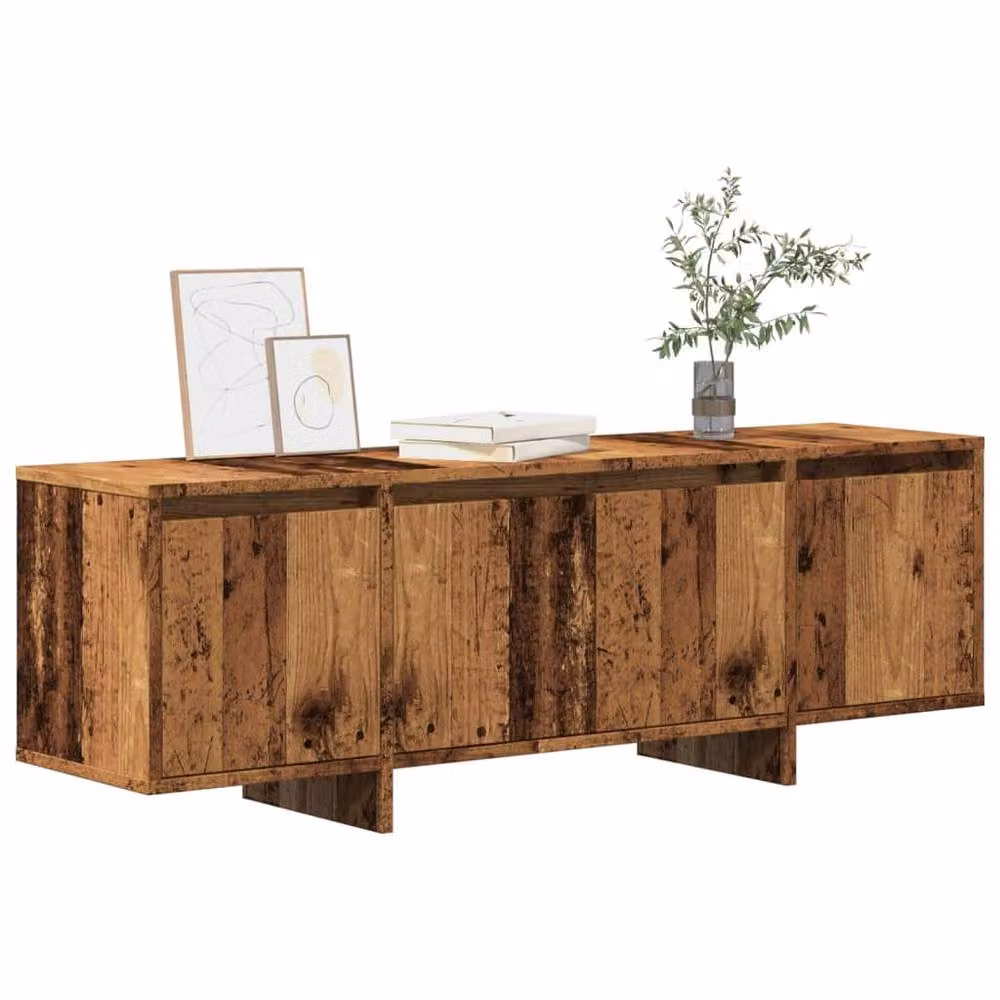 Berkfield Home Rustic Brown TV Cabinet in Engineered Wood, W: 120 cm, D: 40.5 cm, H: 40.5 cm – 2