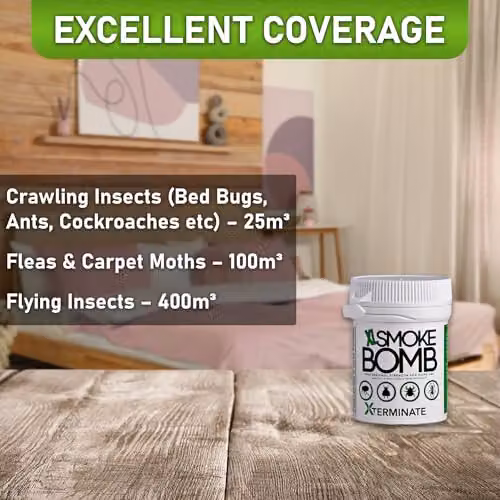Xterminate XL Smoke Bomb Fogger Insect Killer, White, 6 x 11g – 2