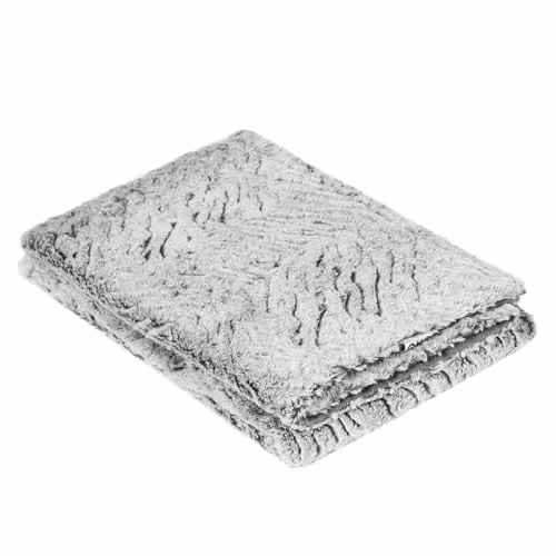 OHS Two Tone Faux Fur Fleece Throw, Grey, W: 125 cm, D: 150 cm – 1