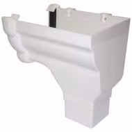 FloPlast Ogee Stopend Outlet Right Hand in White