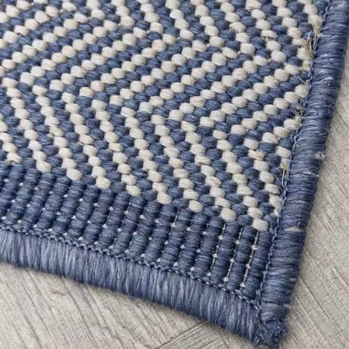 runrug Blue Abstract Reversible Indoor/Outdoor Carpet Runner for Hallway, Kitchen or Garden, W: 60 cm, L: 360 cm – 3