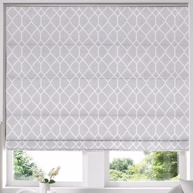 Terrys Vito Made to Measure Blackout Roman Blind in Silver Grey Polyester