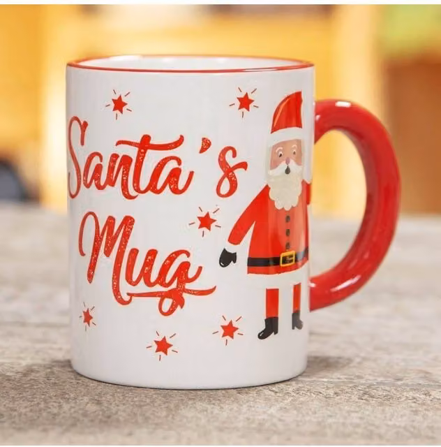 KDMD White Ceramic Santa Novelty Mug for Adults