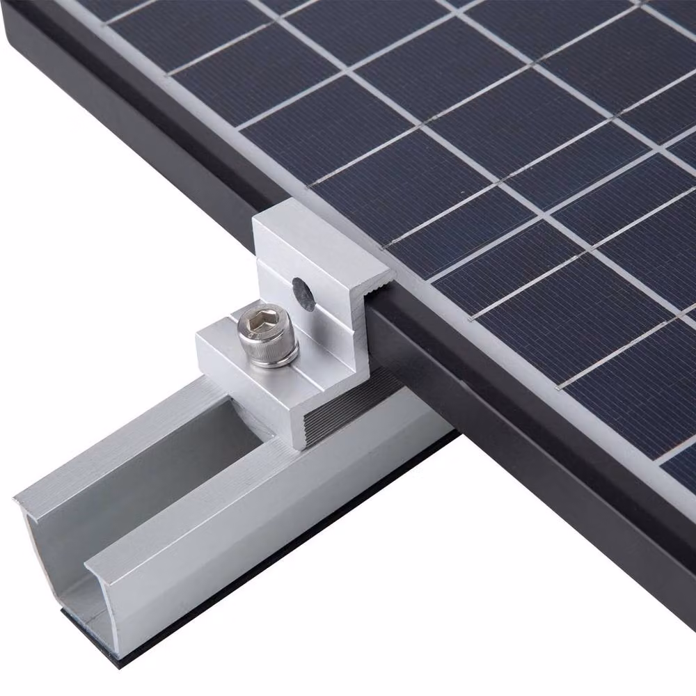SPETLEK Solar Panel Roof Mounting Rail Brackets Clamp Fixing Kit in Silver – 2