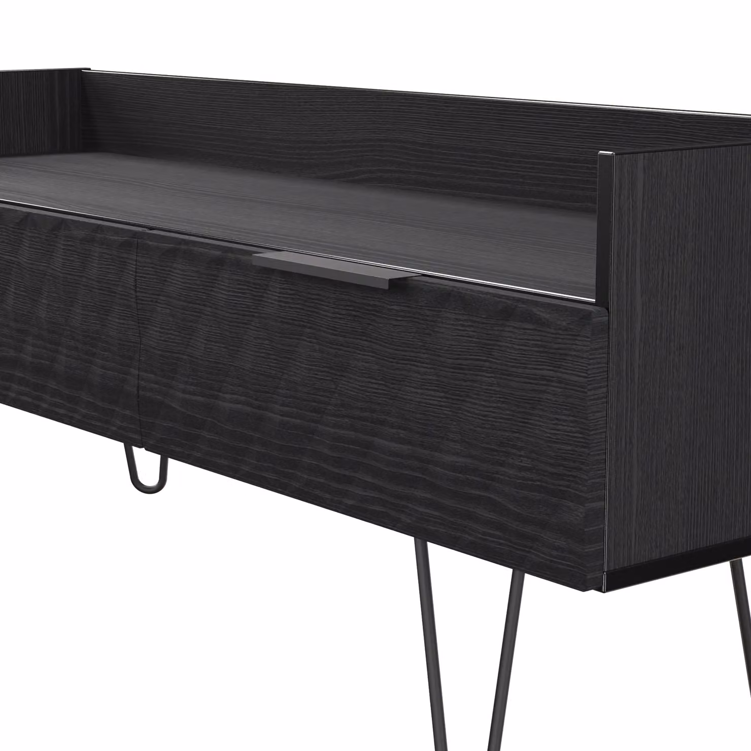 2 U Islay Modern Geometric 2 Drawer Coffee TV Unit in Matt Black – 3