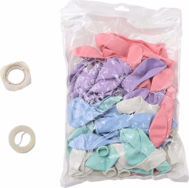 Livingandhome 60-Piece Multicolour Pastel Latex Balloon Party Decoration Set for Weddings and Birthdays