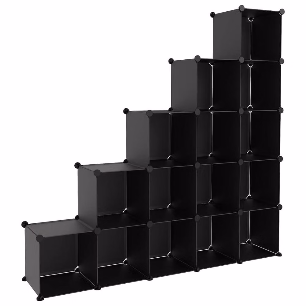 Berkfield Home 15 Cube Storage Organiser in Black – 3