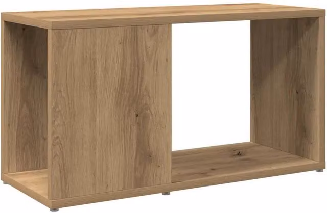 Kelvenix Artisan Oak TV Cabinet in Brown, W: 60 cm, D: 32 cm, H: 32 cm