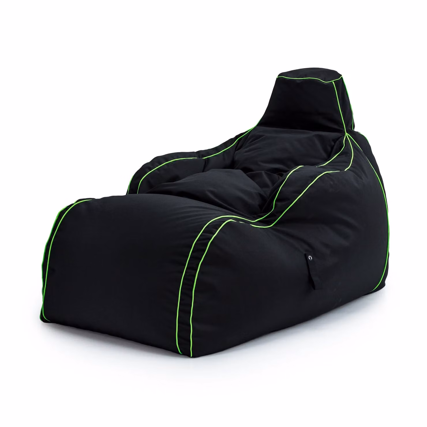 GameOver Store Large Game Over Bean Bag Chair in Black Polyester for Indoor and Outdoor Use