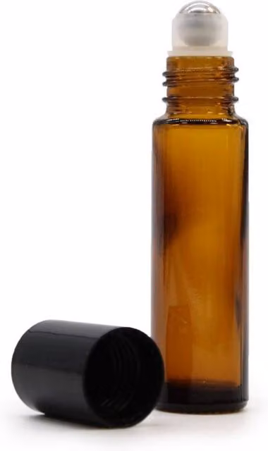 KDMD 10ml Amber Glass Roller Bottle for Essential Oil Blends
