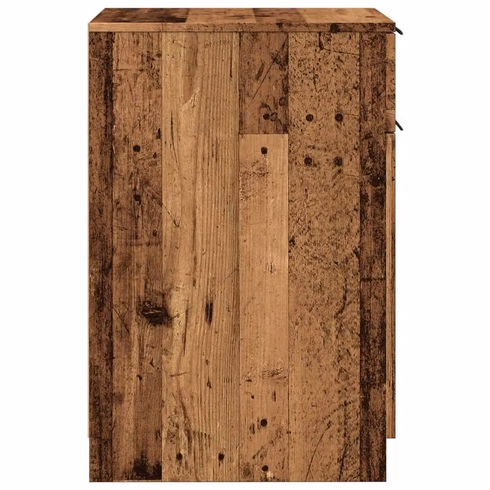 Berkfield Home Desk Cabinet in Old Wood Brown, W/D/H: 33 x 50 x 75 cm – 4