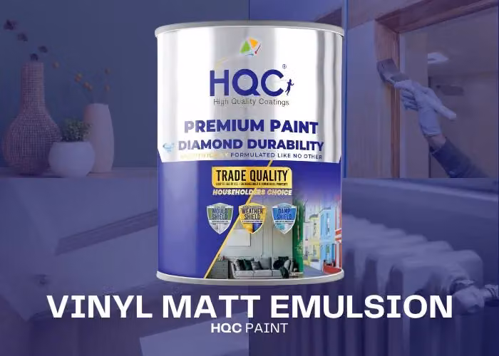 HQC Paints Water Based Vinyl Matt Emulsion Paint in Beige, 2.5 l – 2