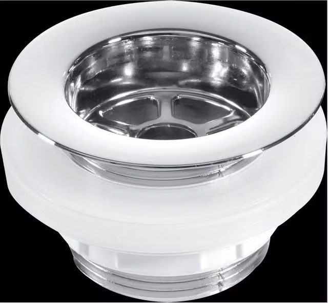 McAlpine BW5 1.5 inch Backnut Bath Waste with 70mm Chrome Plated Plastic Flange in White