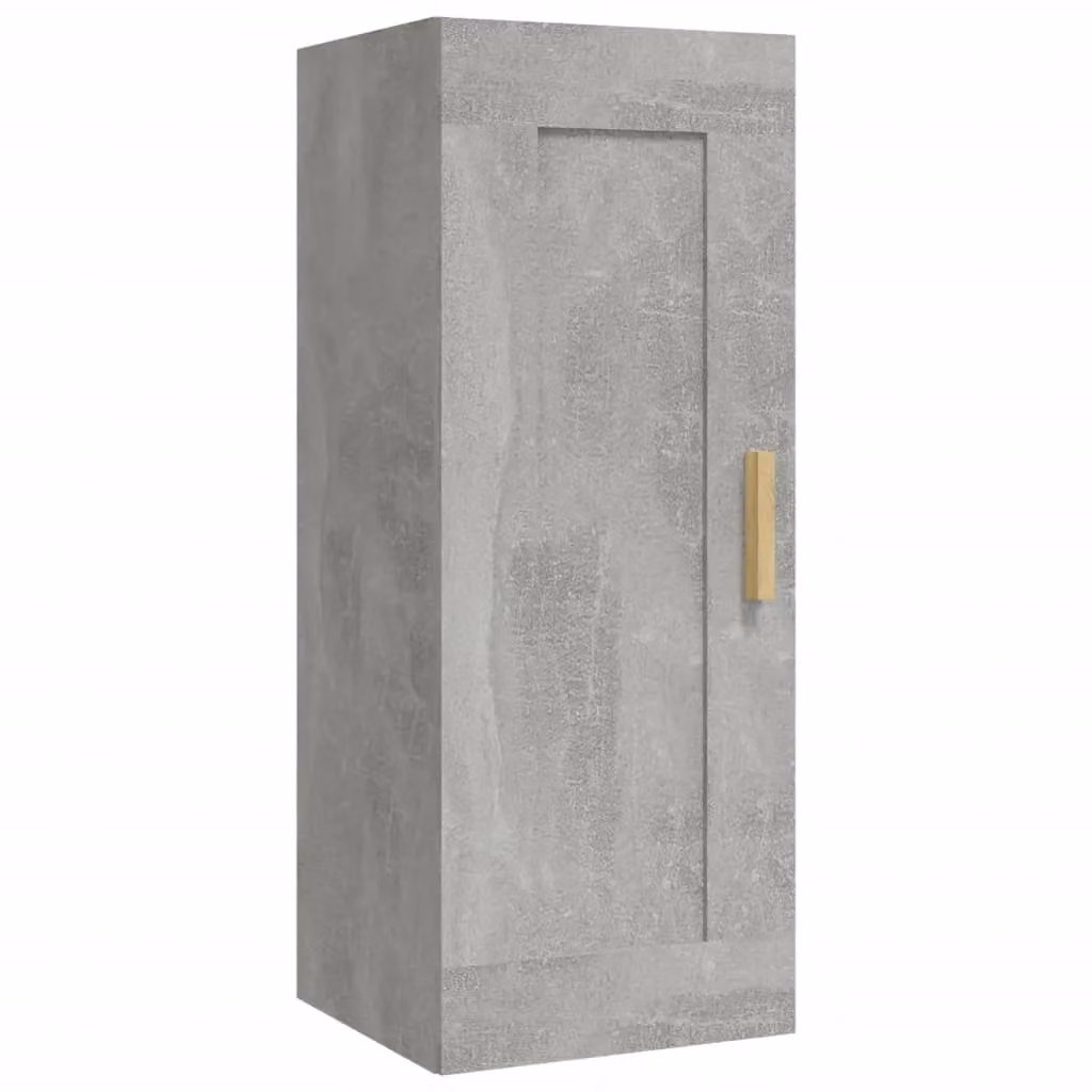 Berkfield Home Wall Mounted Cabinet in Grey MDF with Hinged Doors, W/D/H: 35 x 34 x 90 cm – 2
