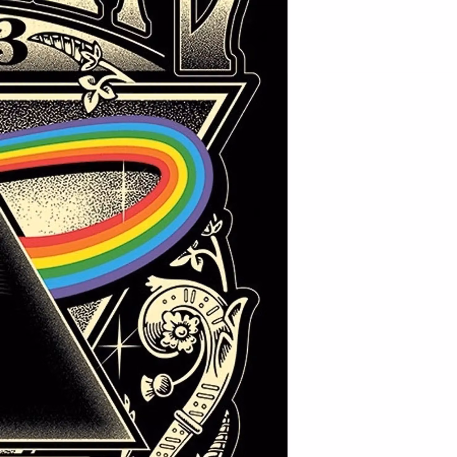 Pink Floyd 1973 Retro Graphic Paper Poster, Multicolour and Black, W: 91.5 cm, H: 61.0 cm – 2