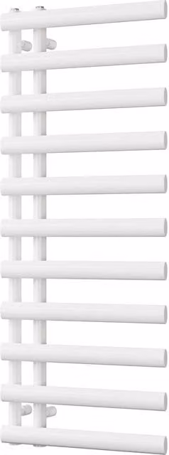 UK Radiators Elyan White Elliptical Tube Designer Heated Towel Rail, H 123.8 cm x W 50 cm – 1
