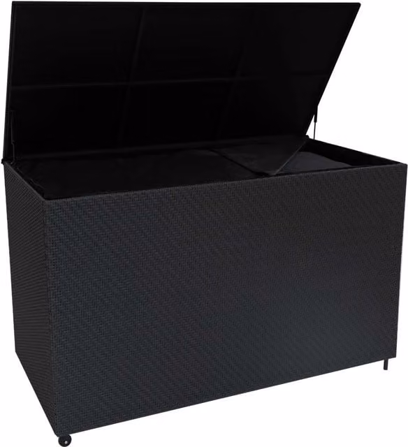Jardi Serafina Rattan Cushion Storage Box in Black