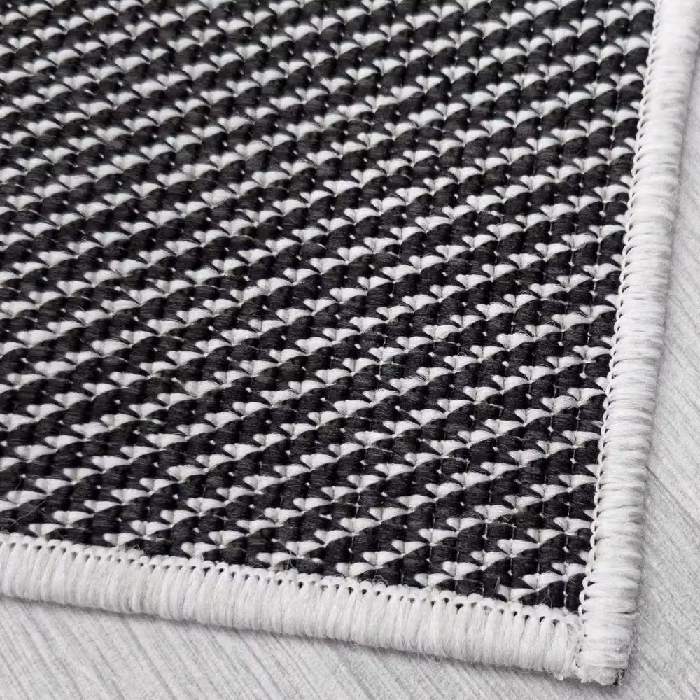 runrug Coastal Reversible Indoor/Outdoor Carpet Runner Rug in Black, W: 60 cm, L: 150 cm – 4