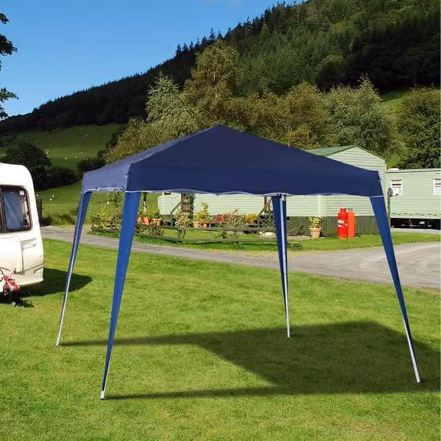 Outsunny Pop up Garden Tent, Blue, W/D/H: 240 x 240 x 240 cm