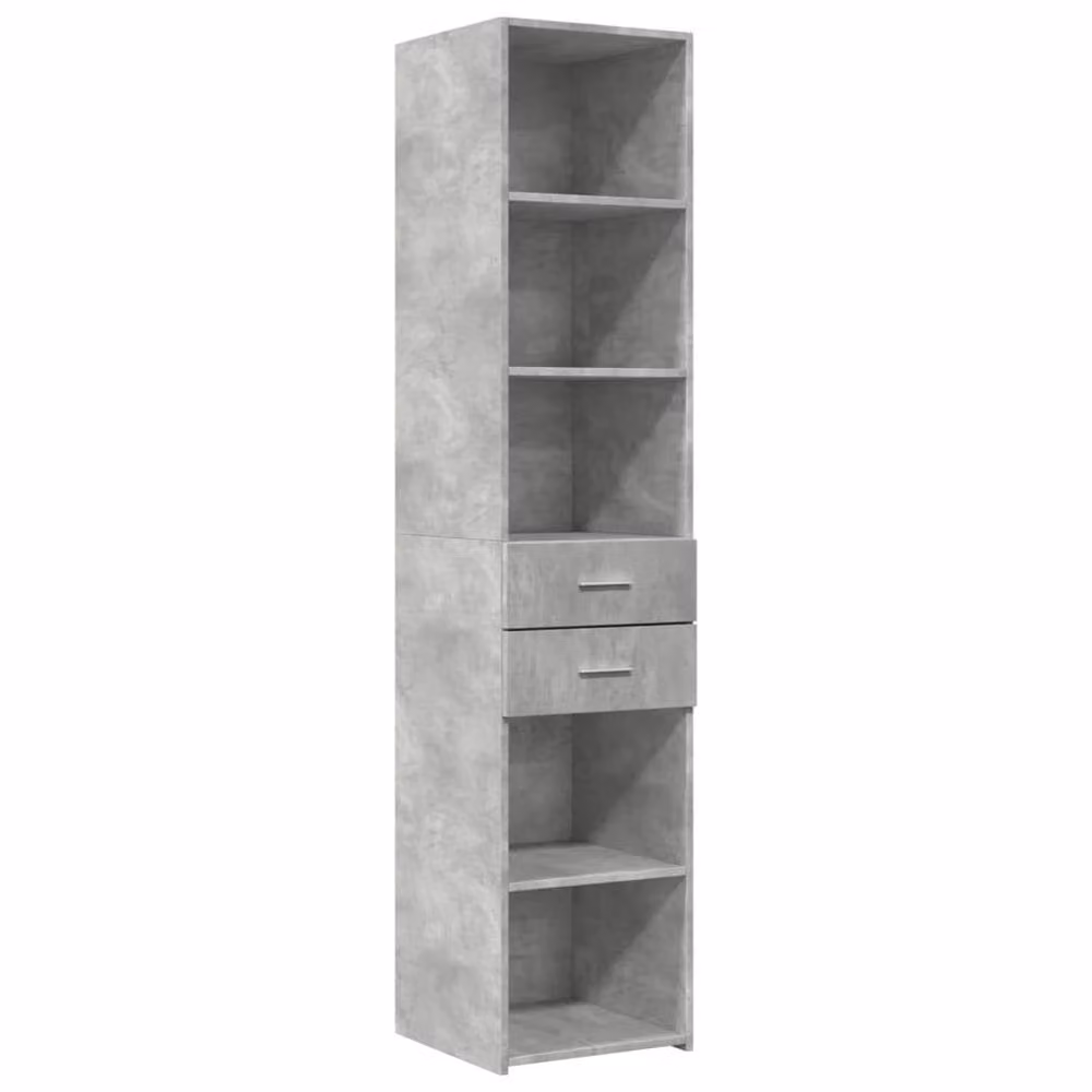Berkfield Home Modern Highboard in Concrete Grey, W/D/H: 40 x 42.5 x 185 cm