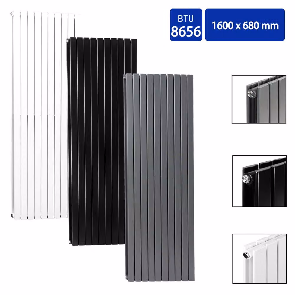 MCC Direct Designer Flat Panel Double Radiator in Anthracite Grey, W: 160 cm, H: 68 cm – 4
