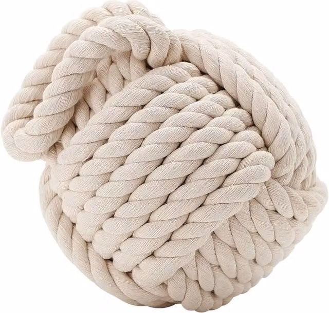 SPETLEK Nautical Rope Knot Door Stopper in Beige – 1