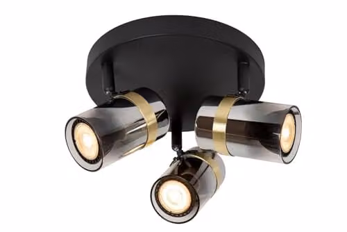 Lucide Upton Modern Adjustable Ceiling Spotlight in Grey and Black with GU10 LED Support – 1