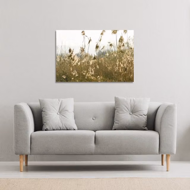 Plumes Slimbridge Modern Canvas Print, Yellow, W: 114 cm, H: 77 cm