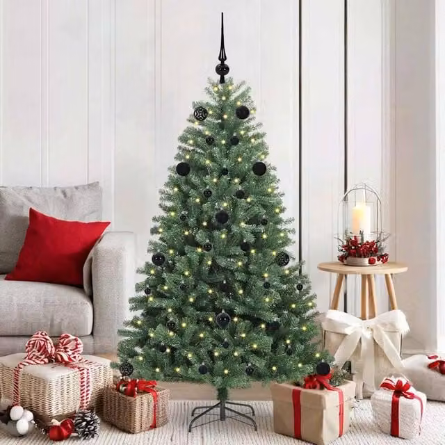 Berkfield Home Green Artificial Hinged Christmas Tree, Height: 150 cm – 1