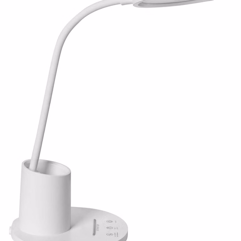 Wyld and Coco White Office Desk Lamp with Adjustable Arm, Stepless Dimmer and 3 CCT Modes – 2