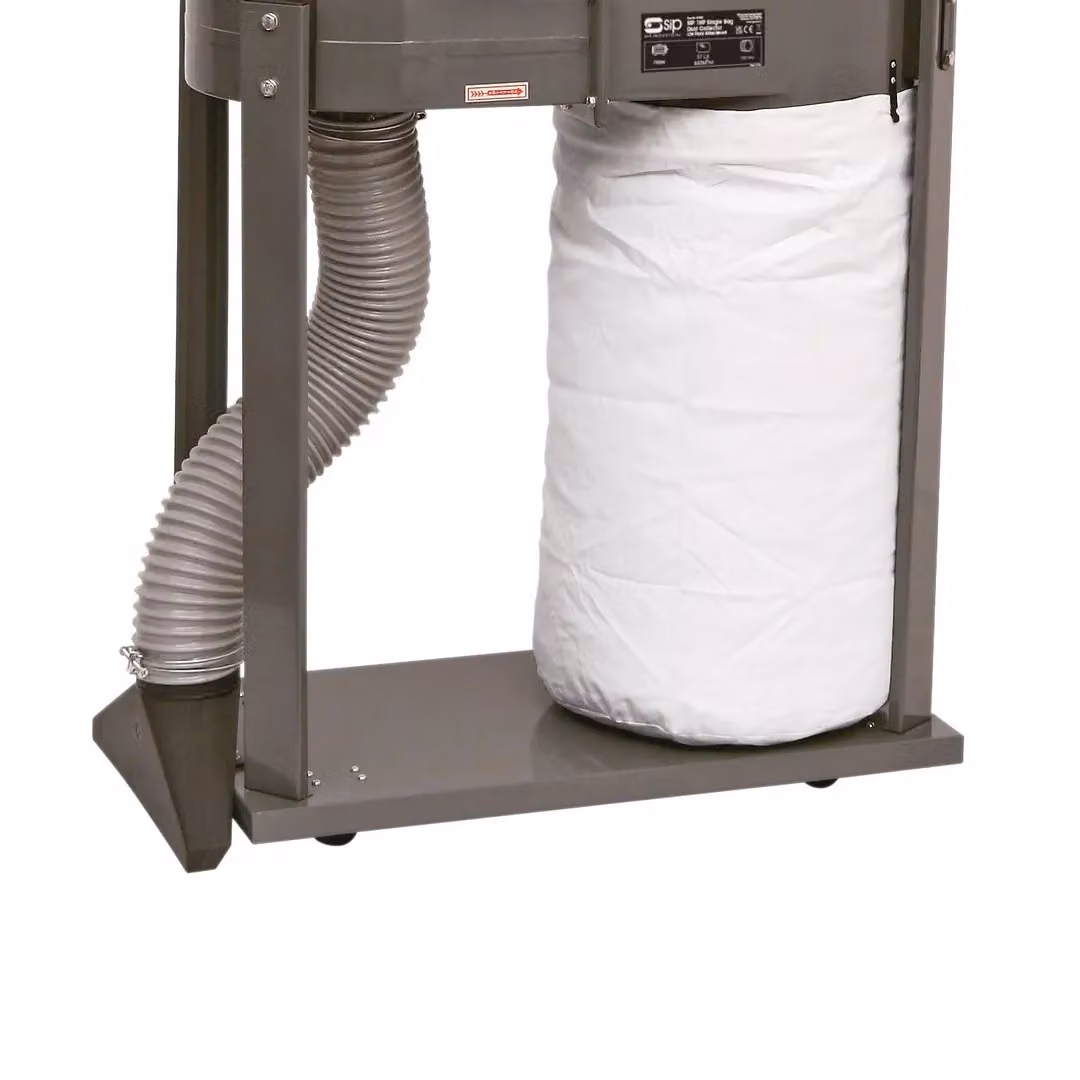 SIP 1HP Single Bag Dust Collector Package in Grey and Multicolour – 3