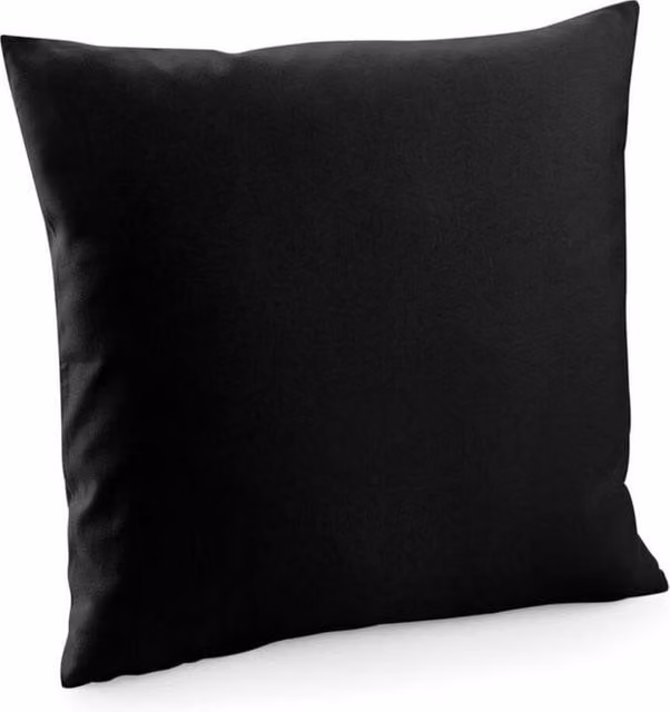 Westford Mill Square Cotton and Linen Cushion Cover in Black, W/D/H: 40 x 40 x 40 cm – 1