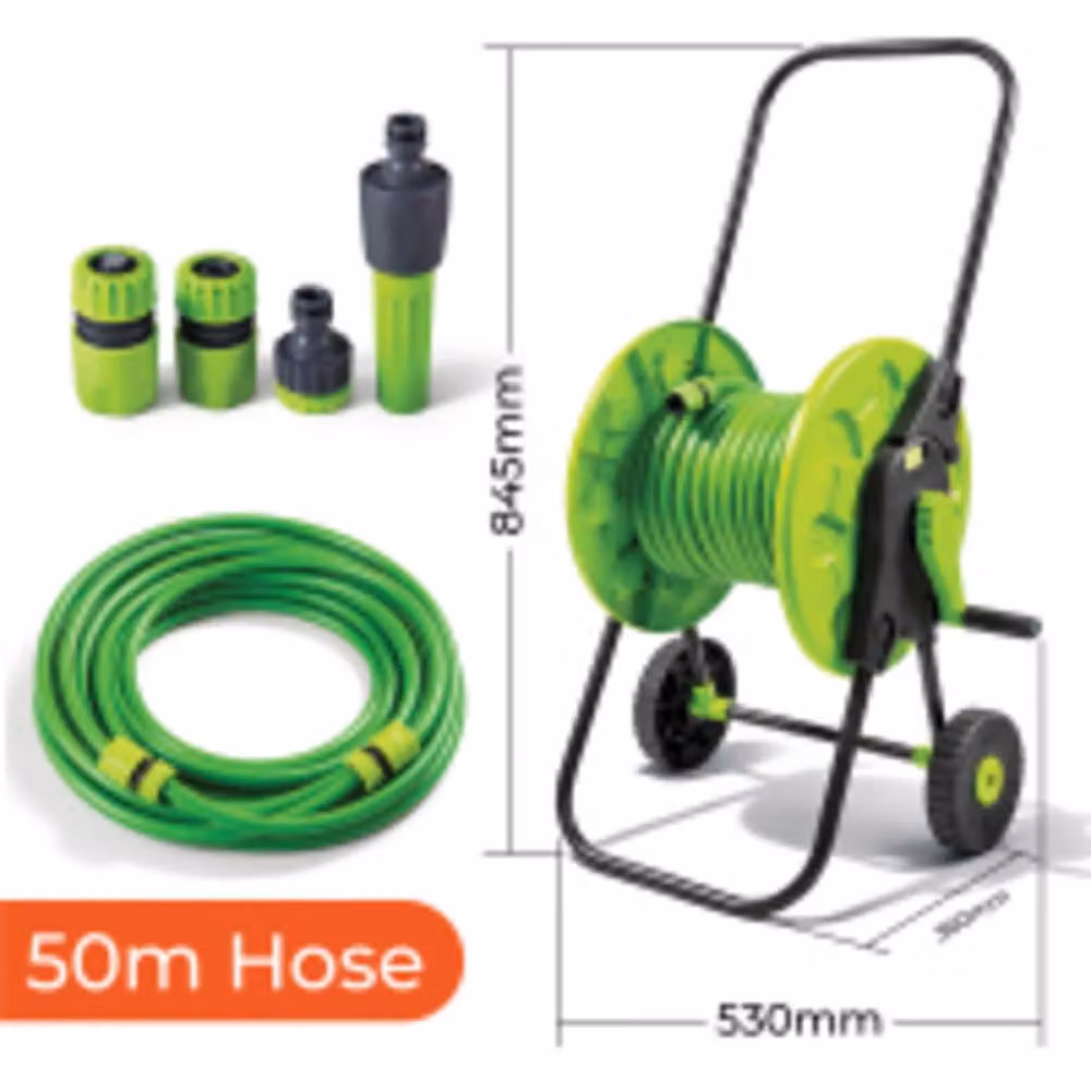 St Helens Hose Cart with Wheels, 50m, Green – 2