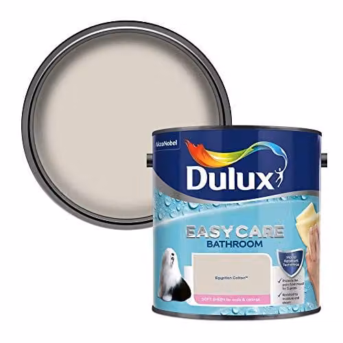 Dulux Easycare Bathroom Mould Resistant Water Based Emulsion Paint, Egyptian Cotton Beige, 2.5 l