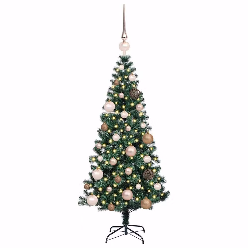 Berkfield Home Artificial Pre-lit Christmas Tree in Green, Height: 120 cm – 3