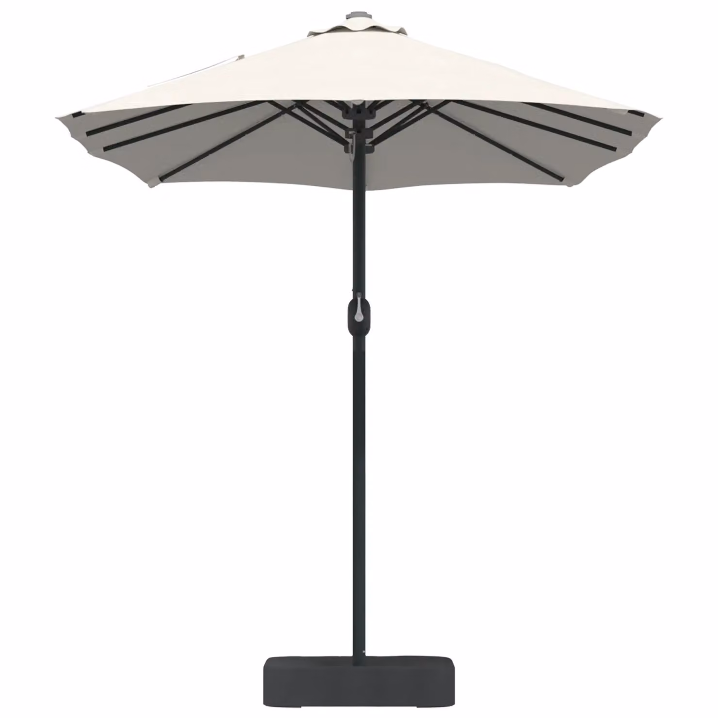 Berkfield Home Folding Garden Parasol in Brown Sand with Polyester Fabric and Steel Frame, W/D/H: 385 x 209 x 244 cm – 3