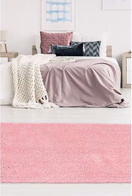 Melrose Interiors Modern Rectangular Area Rug in Pink, W: 160 cm, L: 230 cm