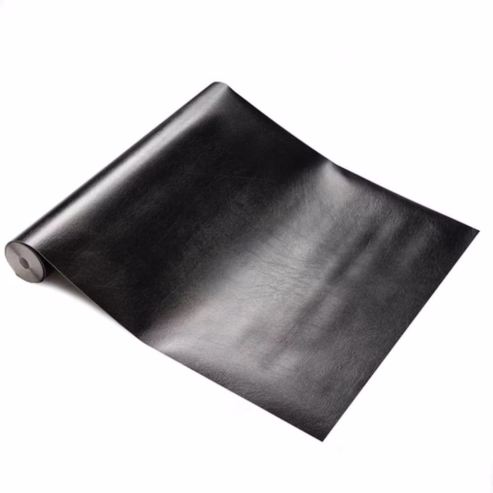 D-C-Fix Black Leather Effect Self-adhesive Vinyl Wrap for Doors and Furniture, W: 45 cm, L: 5 m – 1