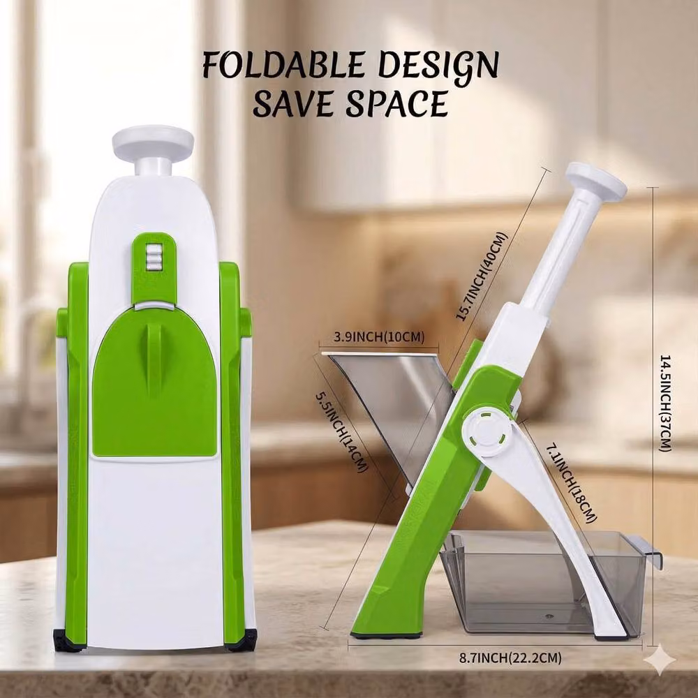 Dragodirect Mandoline Vegetable Slicer and Chopper with 4 Adjustable Modes in Green – 2