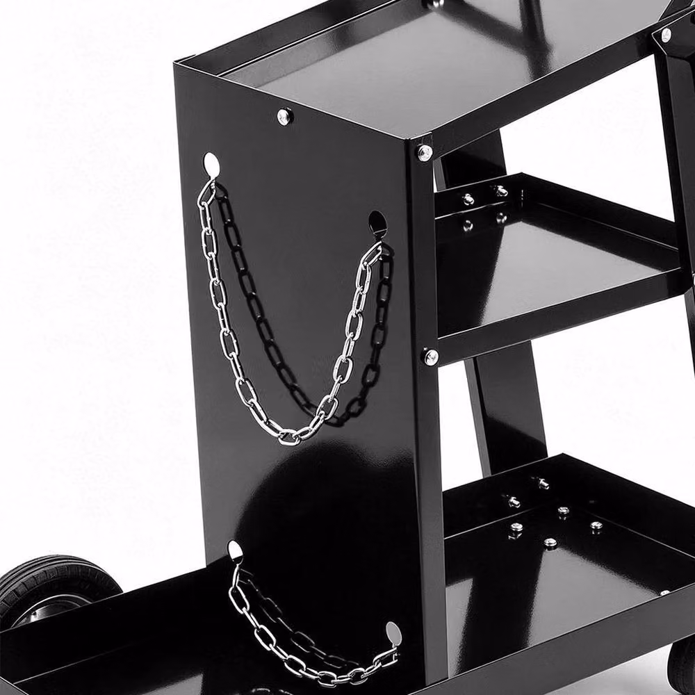 FORGEVIO 3-Tier Rollable Welding Trolley in Black – 3