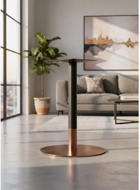 netfurniture Tesin Large Metal Table Base in Rose Gold – 1