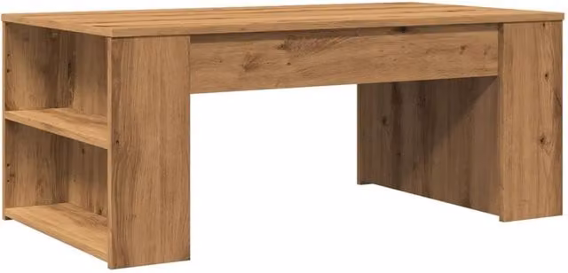Berkfield Home Artisan Oak Coffee Table in Brown, W/D/H: 102 x 55 x 42 cm – 1
